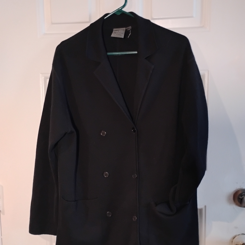 Country Road Black Double-Breasted Sweater